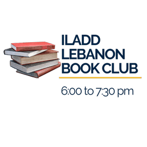 Book club flyer for ILADD reading group.